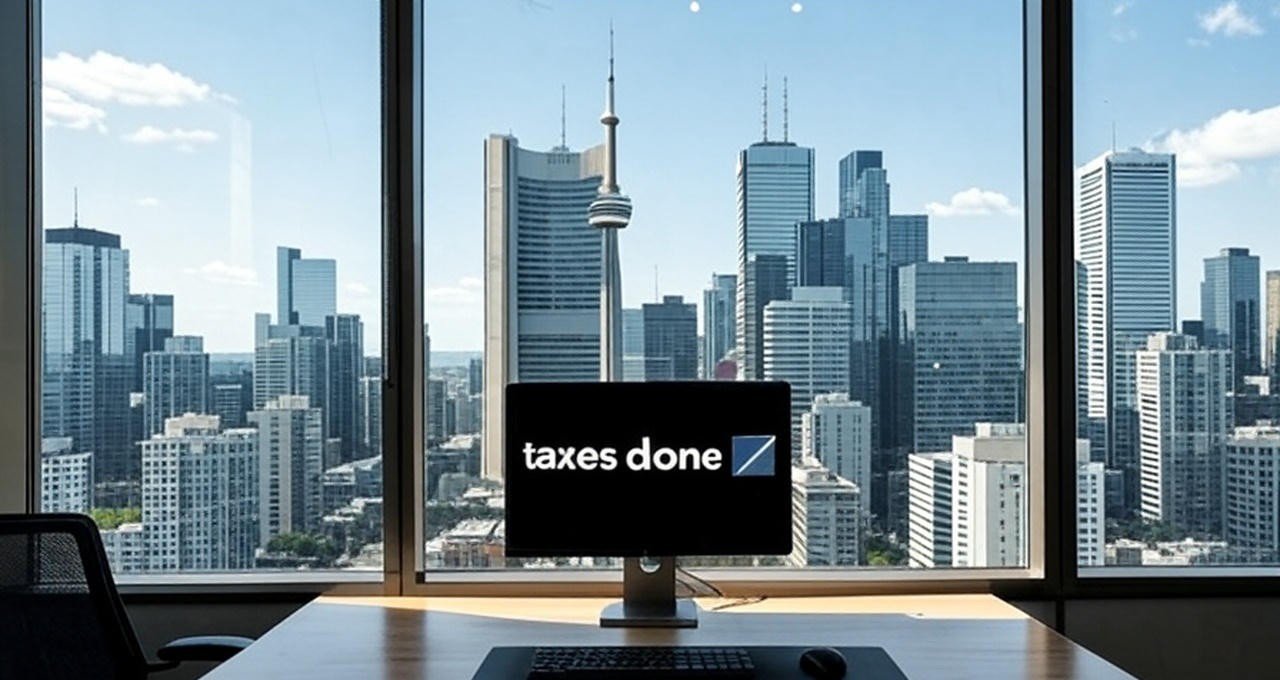 Tax consultant in Oshawa helping client with personal and business tax services